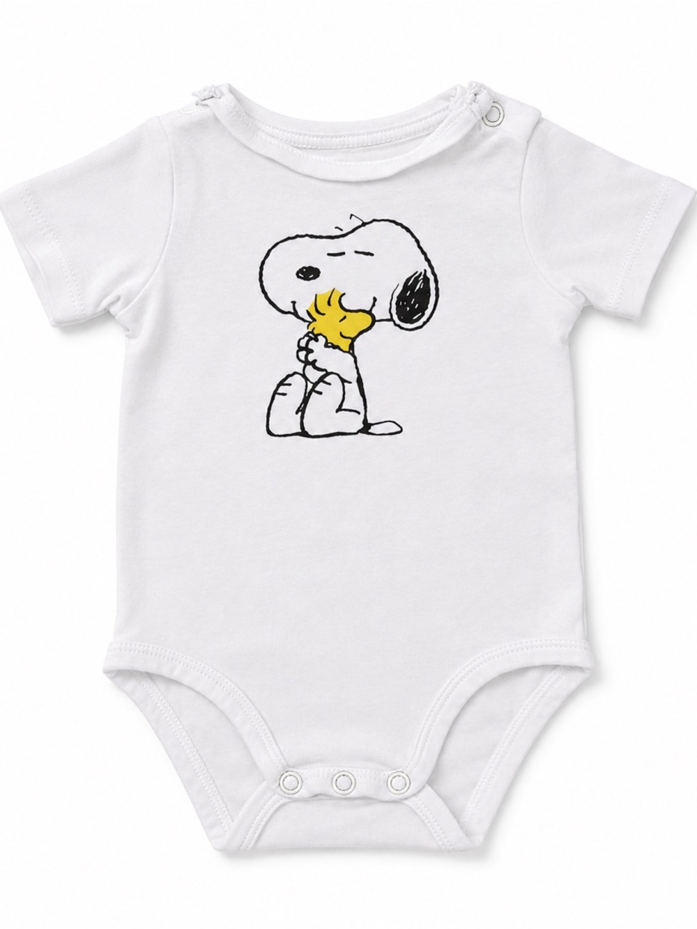H&M White Snoopy Graphic Baby One-Piece